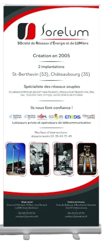 Roll up Sorelum Flag publicitaire : mock-up du Roll up de Sorelum